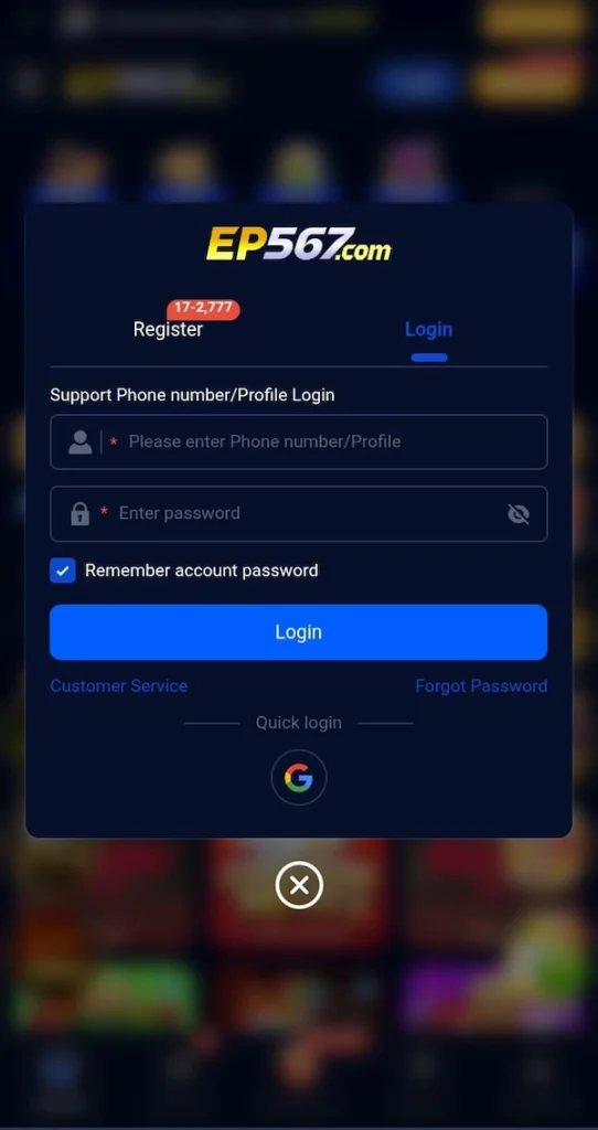 IK786 Game Register & Login